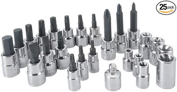CRAFTSMAN Hex Bit Socket Set & Torx Bit Socket Set, 25-Piece (CMMT99258)