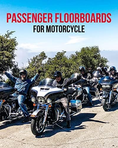 KEMIMOTO Passenger Floorboards with Mount Bracket Kits Motorcycle Floorboards Compatible with 1993-2024 2025 Touring Road Glide Street Glide Road King Chrome