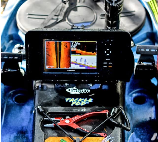 BerleyPro Garmin Fish Finder Visor — Sun Cover & Glare Reduction — Fits Echomap UHD/UHD2/Ultra, GPSMAP, Striker, Echomap Chirp & More — CNC Machined ASA Plastic