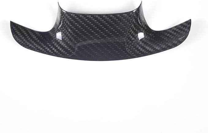 Steering Wheel Cover Trim Real Carbon Fiber 1PCS Compatible with Corvette C7 Z06 Z51 ZR1 Stingray 2014 2015 2016 2017 2018 2019 (Black Carbon)
