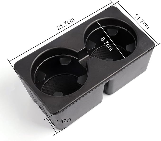 ANDPLAY Insert Floor Mounted Console Dual Cup Holder Compatible with Silverado/Sierra 1500 2007-2013 Black