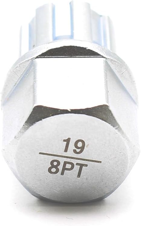 TMAX 19/8Pt Wheel Lock Nut Screw Removal Key Anti-Theft Lugnut Socket S3054 for BMW Vehicles