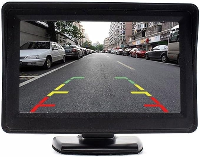 1280*720 pixel Super HD Brake Light Car Camera with 4.3 Inch LCD Monitor, Waterproof Night Vision Reversing Camera Replacement for Chevrolet Express GMC Chevy Savana Exporer Vans Cargo Van 2003-2018