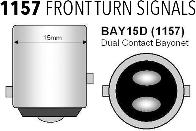 Eagle Lights Generation II Midnight Edition 2 Inch LED Front Turn Signals with White Running Lights Compatible with Harley Davidson Motorcycles - 1157 Base