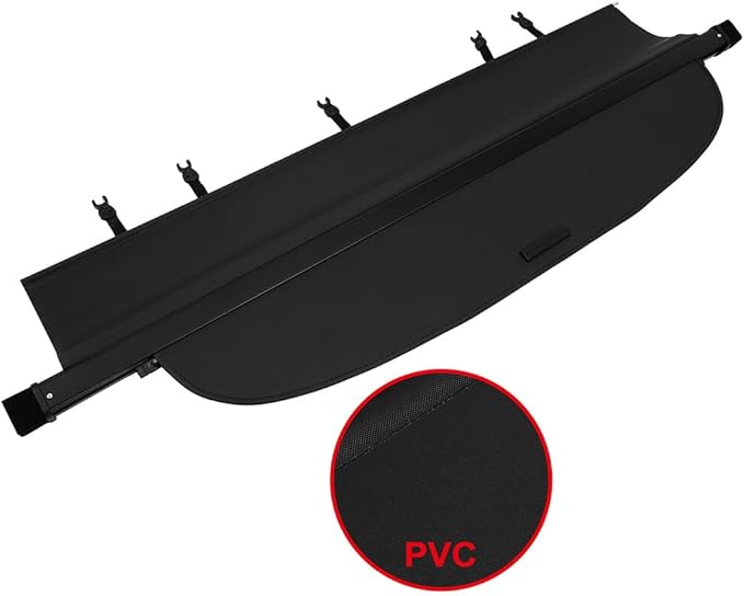 SCITOO Cargo Cover 2015-2019 Fit for Subaru Outback 2.5L 2015-2019 Fit for Subaru Outback 3.6L Upgraded Retractable Rear Trunk Cover with Aluminum PVC&Plastic