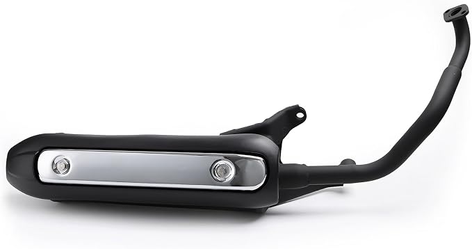 Minho Muffler Exhaust Header Tail Pipe for Gy6 125cc 150cc TaoTao Vitacci Spark Zoom 150 Gas Engine Scooters Ideal for Moped Gator 150 f2 Riders