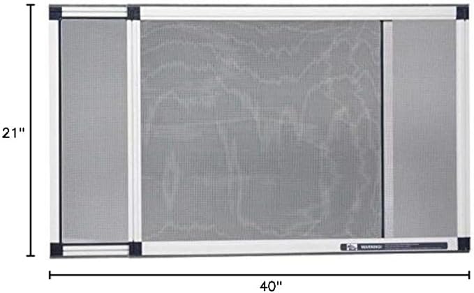 Fenestrelle Expandable Window Screen – 15″ H × 21″–40″ W Horizontal, 2‑Way Adjustable Window Screen with Flame Resistant Fiberglass Mesh, Pack of 2