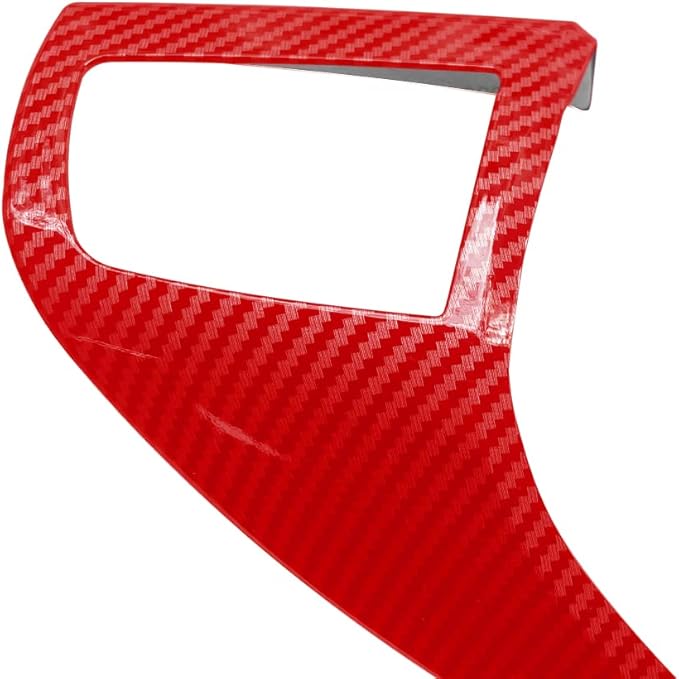 YOCTM ABS Black Carbon Fiber Look Cover Trim Decorative Strip for Maserati Levante 2016 2017 2018 2019 2020 Ghibli 2014 2015 2016 2017 2018 2019 2020 (Red Carbon Fiber Look)