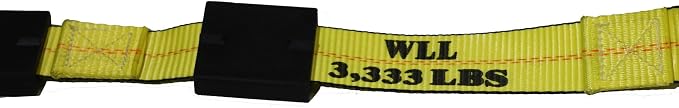 Mytee Products 8 Pack 2" x9' Over The Wheel Tire Straps with Ratchet, Swivel J Hook & Rubber Blocks - 10,000 LBS Breaking Strength Towing Tie Down Straps for Auto Car Haulers, UTV, Truck Trailer Bed