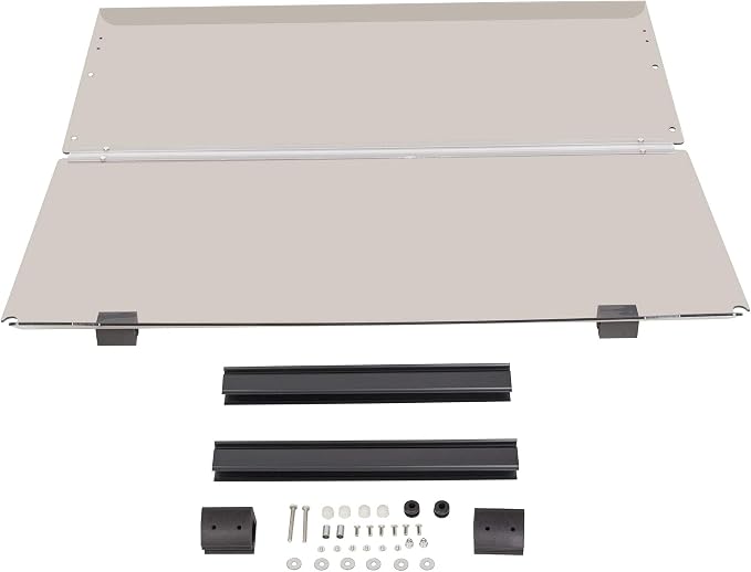 ECOTRIC Tinted Windshield Compatible with 2007-2016 Yamaha Drive G29 Gas or Electric Models Folding Down Impact Resistant 38.75"W x 35.75"H