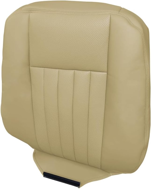 Driver Side Top Back Replacment Perforated Leather Seat Cover Tan Compatible with Lincoln Navigator 2005 2006