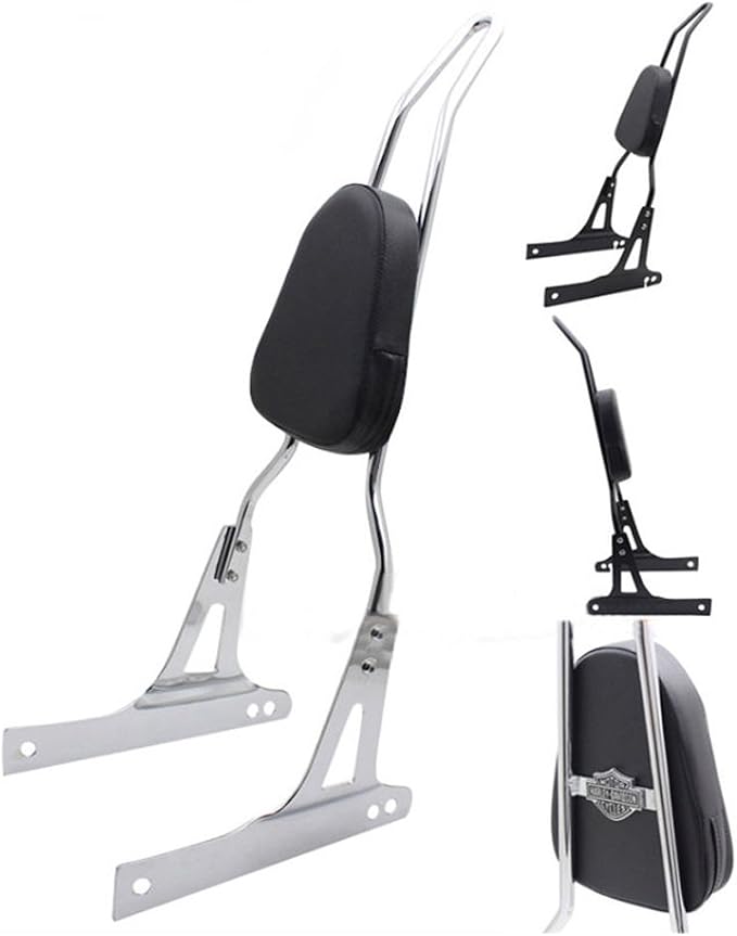 Lo.gas Motorcycle Rear Seat BackRest Sissy Bar Back Rest for Harley-Davidson Dyna Fxd Fxdb Fxdc Fxdl Streetbob Wide Glide Low Rider