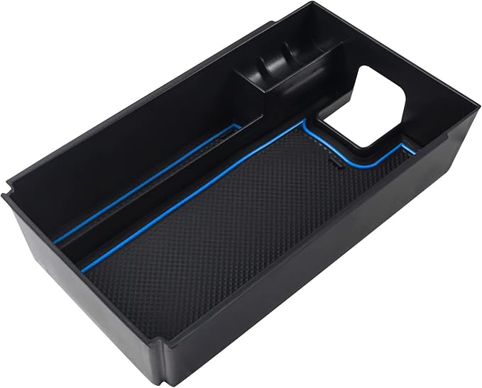 SKTU (Update) Compatible with 2021 2022 2023 2024 Toyota Venza Center Console Organizer 2024 2023 2022 2021 Toyota Venza Accessories ABS Black Materials Tray Armrest Secondary Storage Box (Blue)