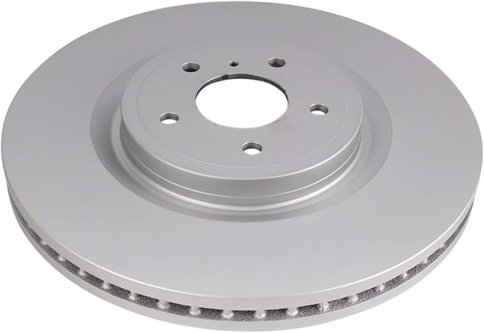 TRQ Front Brake Rotor Set G Coated Vented Compatible with 2008-2013 Infiniti G37 2009-2013 FX50 2011-2013 M37 M56 2014-2021 Q50 Q60 2014-2019 Q70 2015-2019 Q70L 2014 QX70 2009-2023 Nissan 370Z Z