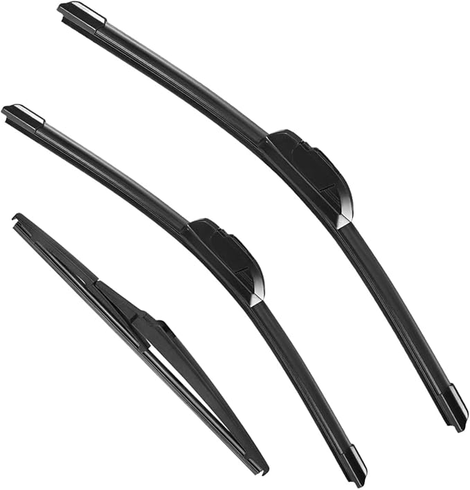 3 Pack Windshield Wiper Blades Compatible with 2018 2019 2020 2021 2022 Jeep Compass Original Factory Quality Front Rear Wipers Blade Set for My Car 24" 18" 10"