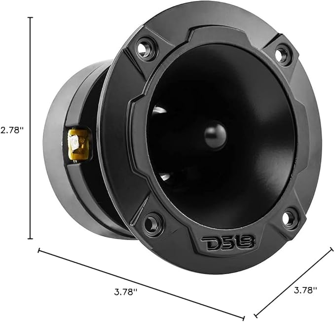 DS18 PRO-TWX2 3.78" Super Bullet Tweeter with 1" Aluminum Voice Coil 240 Watts 4 Ohms (2 Speakers Included)