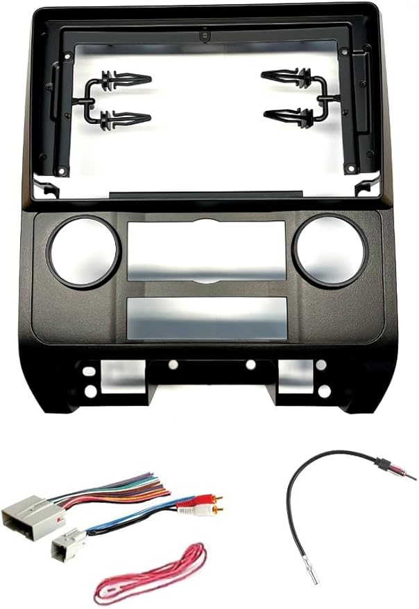 Generic 9 Inch Car Stereo Install Dash Kit, Wire Harness, and AM/FM Radio Antenna Adapter Made for 2008-2012 Ford Escape, Made for 2008-2011 Mazda Tribute, Made for 2008-2011 Mercury Mariner
