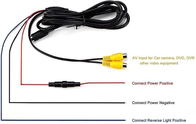 Camecho DC 12V 24V Vehicle Backup Camera System 2 x Rear View Camera Support Night Vision Waterpoof & 7" Monitor with Dual 34ft AV Cables Hardwire for Bus Truck Van Trailer RV Campers
