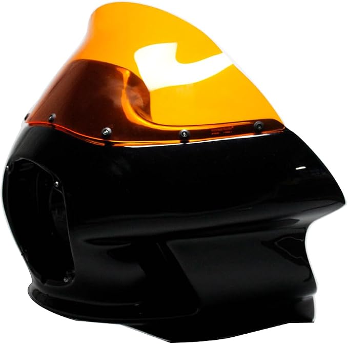 POWERAJAMES PMMA Windshield Windscreen for Harley Davidson Dyna Street Bob Low Rider Sport Glide Road King Wwith FXRT Out Fairing (PMMA Orange)
