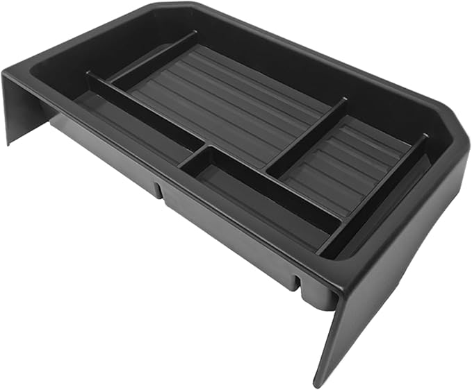 BestEvMod Center Console Screen Dash Organizer Compatible with Tesla Cybertruck 2026 2025 2024 Pickup Dashboard Organizer Back Storage Box Tray Custom fit (Screen Back Tray - ABS)