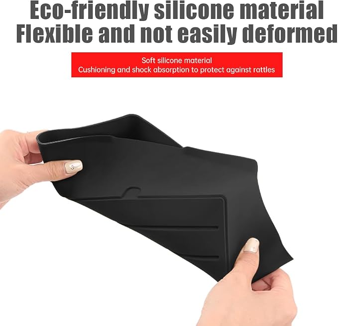 Center Console Storage Box for 2025-2026 Land Rover Defender 90 110 130 Center Storage Box Pad Interior Organizer Tray Storage Box Silicone Trim Tuning Supplies Accessories (ferrous)