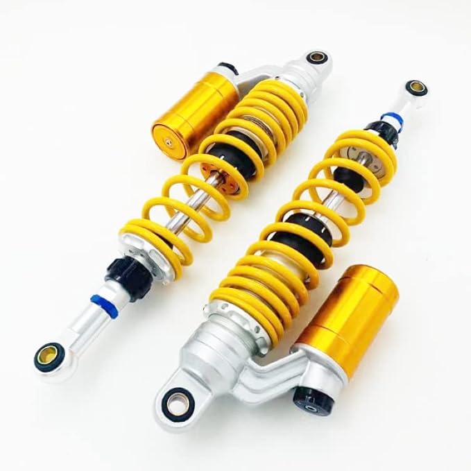 370mm/14.56" Rebound Damping Universal 7mm Spring Rear Suspension Air Shock Absorber MTB Motorcycle For BWS 125 Dirt Bike Gokart Quad ATV Nmax Xmax Aerox