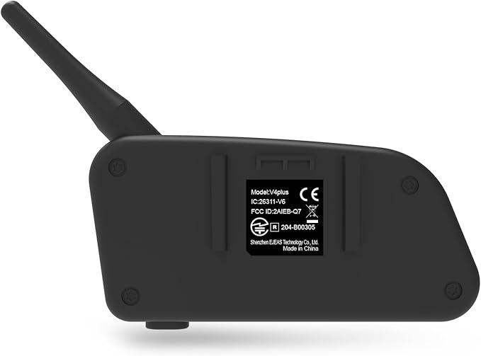 EJEAS V4 Plus Helmet Communication System, Motorcycle Bluetooth V5.1 Headset 1500m Helmet Intercom with Noise Reduction/3D Sound/FM Radio/Hands-Free, Ideal for 2 to 4 Riders Group Talking (1PC)