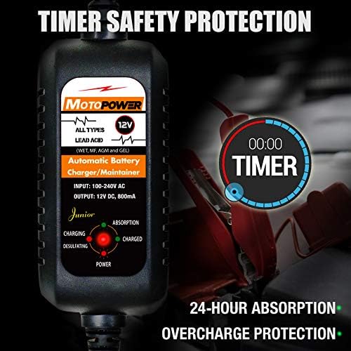 MOTOPOWER MP69033 Car OBD2 Code Reader Scanner with MP00205A 12V 800mA Battery Charger Maintainer