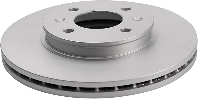 TRQ Front Brake Rotor Set G Coated Vented Compatible with 2012-2017 Hyundai Accent 2012-2018 Kia Rio