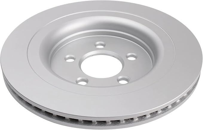 TRQ Rear Brake Rotor Set G Coated Vented Compatible with 2015-2023 Ford Mustang