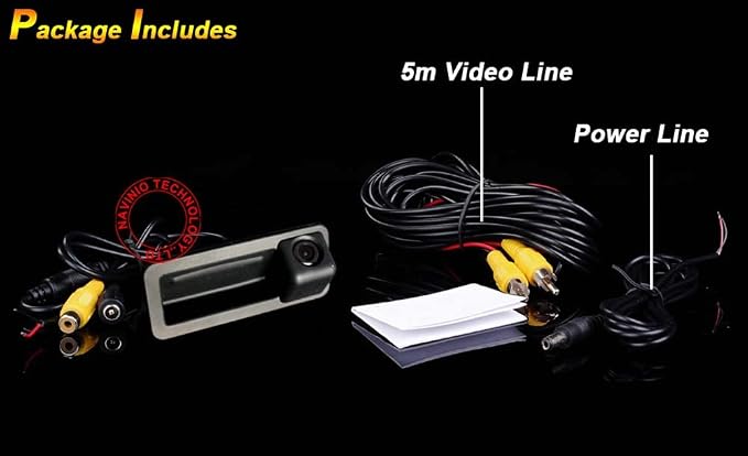 Trunk Handle Vehicle-Specific Camera Integrated into Case Handle Rear View Camera for Ford Focus || MK2 Fiesta Vl Grand C-Max || S-Max Galaxy Kuga Transit Custom Range Rover Sport