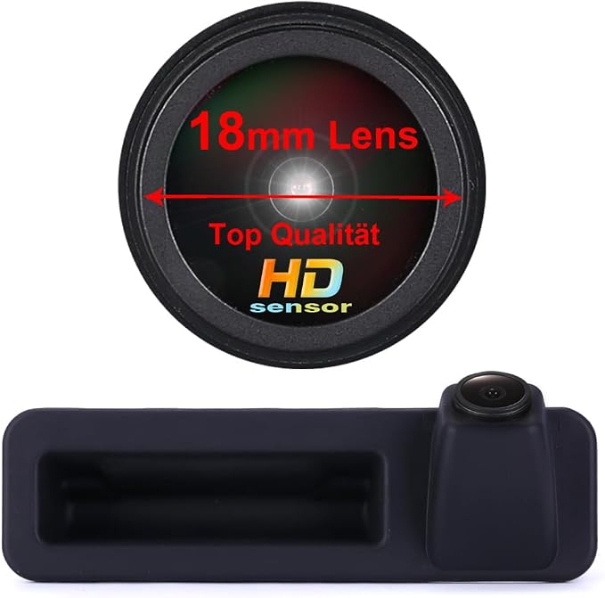 HD IP68 170° Rear View Reverse Trunk Handle Backup Camera Compatible with BMW F18 F35/F45 F46 F48 F80 520Li 525Li 530i 535Li 328Li 320Li/Z3 Z4 Z8 i3 /328i/F30 F31 F34 F32/F07 F10 F11/F26/F25/F15