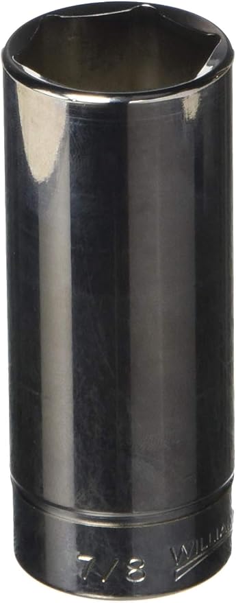 Williams BD-628 3/8 Drive Deep Socket, 6 Point, 7/8-Inch