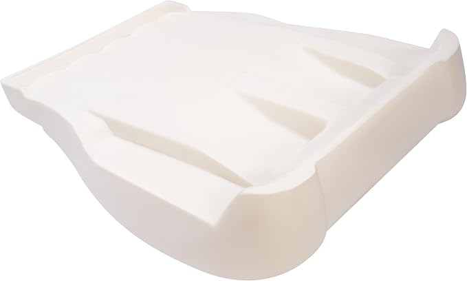ALMULOO Seat Foam & Seat Bottom Cover Compatible with 2001-2004 Toyota Tundra Driver Side Replacement Seat Foam Cushion Seat Cover White & Tan (2 Packages)