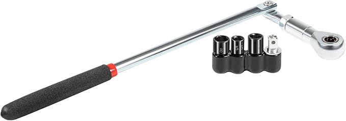 Yoursme 64180 Actuator Motor Wrench Kit Come with 5.5mm 7mm 8mm Sockets and 1/4" Square Drive Adapter, Replace Fasteners on Small Electric HVAC Motors