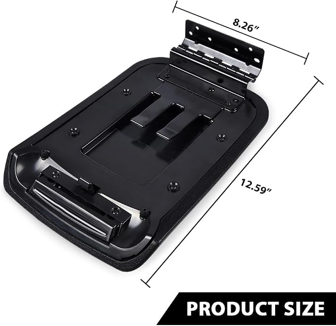 ANDPLAY Center Console Armrest Lid w/Latch Black Replacement Compatible with 2005 2006 2007 2008 2009 Ford Mustang 5R3Z-6306024-AAC, 5R3Z6306024AAC