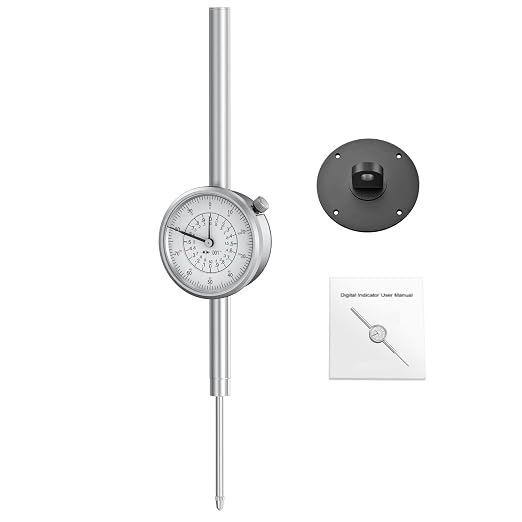 HDLNKAK 0-2" / 0.001" Precision Dial Indicator, with a 2" Measurement Range and 0.001" Graduation Interval, Ideal for Lathe Use, 3D Printing, Workshops, CNC Machine Tools, and Table Saws.