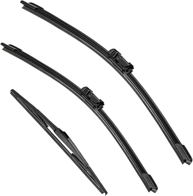 3 Pack Windshield Wiper Blades Compatible with Chevrolet Chevy Spark 2013 2014 2015 Original Factory Quality Front Rear Wipers Blade Set for My Car - 24" 16" 12"