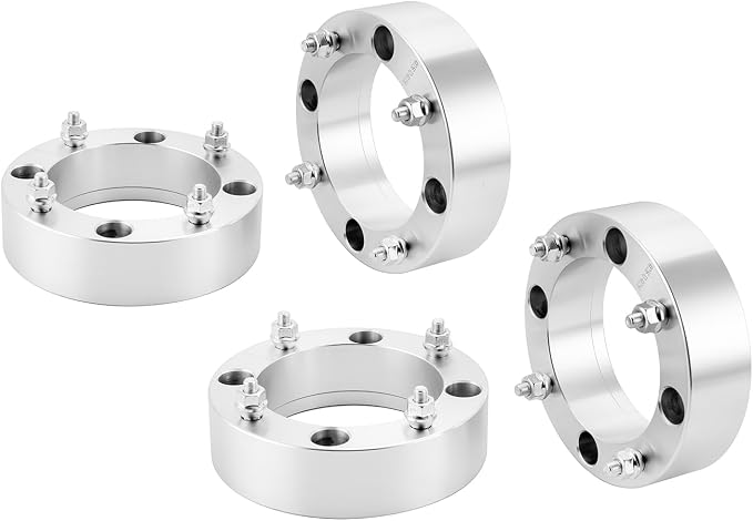 WeiSen 2inch 4x156mm Wheel Spacers with 3/8-24 Studs & 131mm Hub Bore, 4PCS UTV Aluminum Wheel Adapter Compatible with Polaris RZR Ranger Sportsman 1998-2012,fit Kawasaki 1987-2006