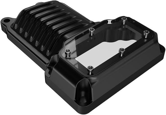 POWER JAMES Visible Transmission Top Cover Compatible with Harley Davidson 2008-2017 Dyna and Softail, 06-2017 Touring Models with Twin Cam (Black) (Black)