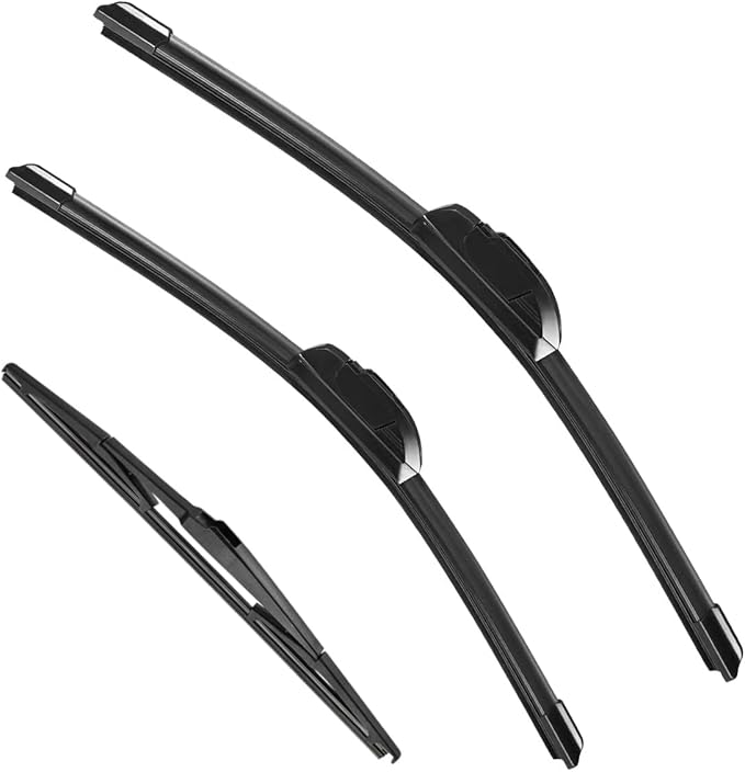 3 Pack Windshield Wiper Blades Compatible With Toyota Prius 2009 2008 2007 2006 2005 2004 Automotive Replacement Front Rear Wiper Blades Set For My Car - 26" 18" 16"