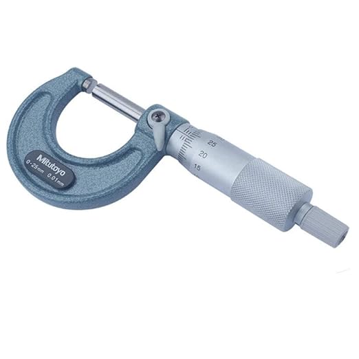 Mitutoyo 103-147-10 Outside Micrometer, Baked-enamel Finish, Ratchet Stop, 250-275mm Range, 0.01mm Graduation, +/-0.005mm Accuracy