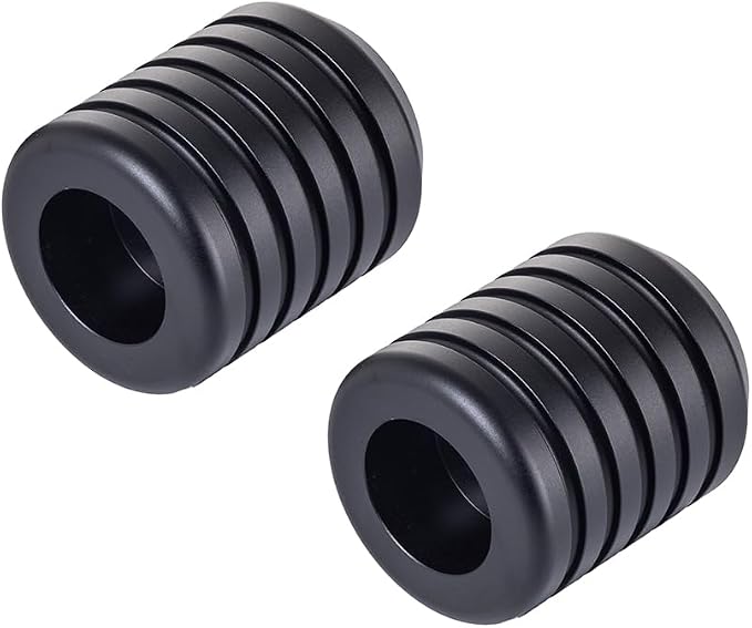 Advanblack CNC Aluminum Motorcycle Frame Sliders – Crash Bar Slider for Harley 1-1/4” Flat Out & Highway Crash Bars/Saddlebag Guards – Red, Gold, Black, Silver – Bolt-On Pair with Screws (Black CNC)
