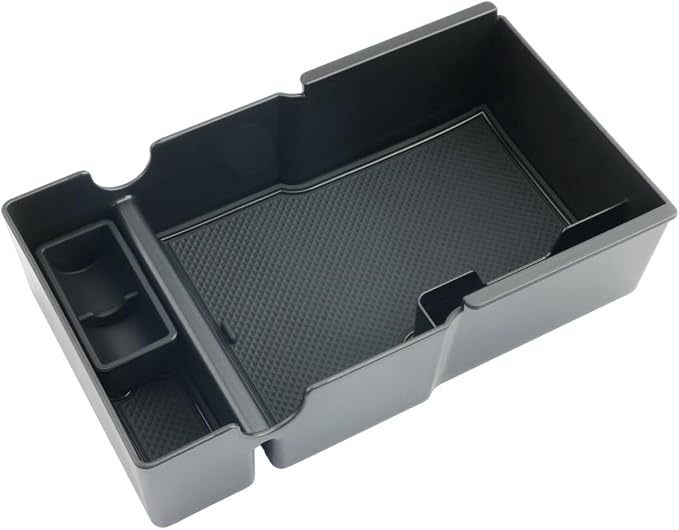 (2Pack) Coleya 2025 2026 2027 Terrain Center Console Organizer &Cup Holder, for GMC Terrain (Elevation/Denali/AT4), Durable ABS &Anti-Slip Rubber Console Tray Insert 2027 2026 Terrain Accessories