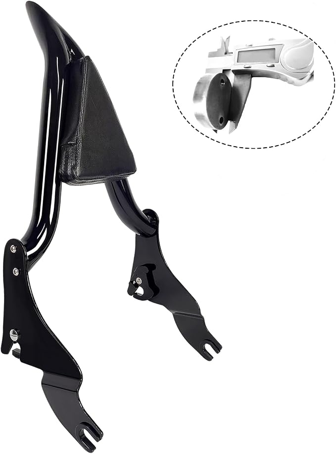 2009-2026 Motorcycle Detachable Backrest Sissy Bar Passenger Back Rest Pad for Harley Touring Road Glide Road King CVO Street Glide Electra Glide Ultra (22" Black)