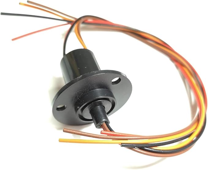 Taidacent 3 Wires 4 Wires 5A 10A 15A 30A Electrical Slip Ring Collector Ring Rotary Electrical Contact Joint Rotary Connector Commutator (4 Wires 10A Diameter 22mm)