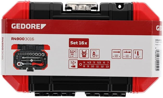 GEDORE RED Socket Set size4-13mm 16pcs