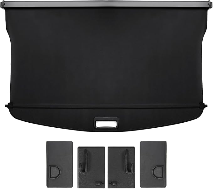 Powerty Retractable Cargo Cover for Ford Bronco Accessories 2025 2024 2023 2022 2021 4-Door Soft Hard Top, Rear Trunk Cargo Cover Security Shield Shade(Not for Bronco Sport & Bronco 2-Door)