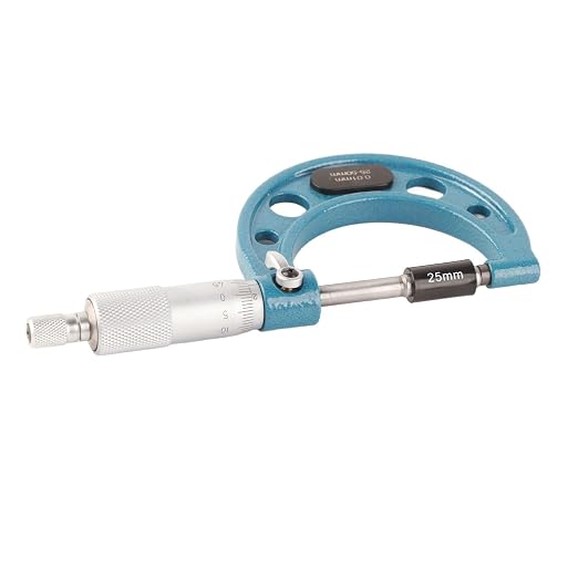 Walfront Outside Micrometer Outer Diameter Micrometer Micrometers Tool Measurement for Metric Thickness Outside Micrometers (25-50mm)