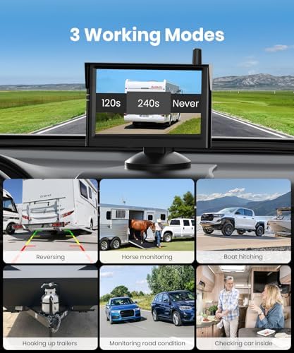 AUTO-VOX S4B Wireless Backup Camera Kit: Includes 4PIN USB Power Cable , Quick Install, IP69K Waterproof, Perfect for Truck, Trailer, or Car